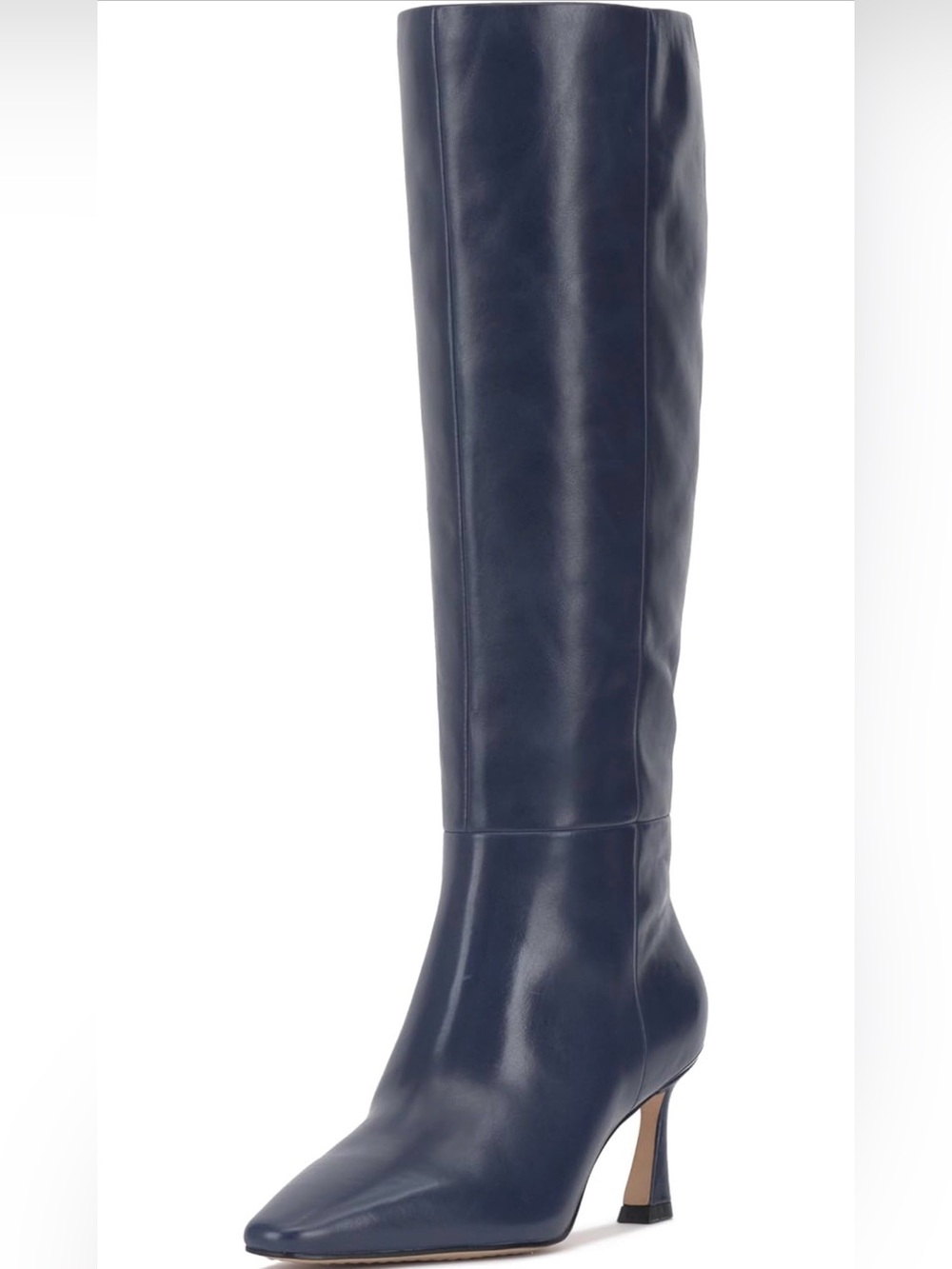 Vince Camuto Navy Leather  Pointed-Toe Boot